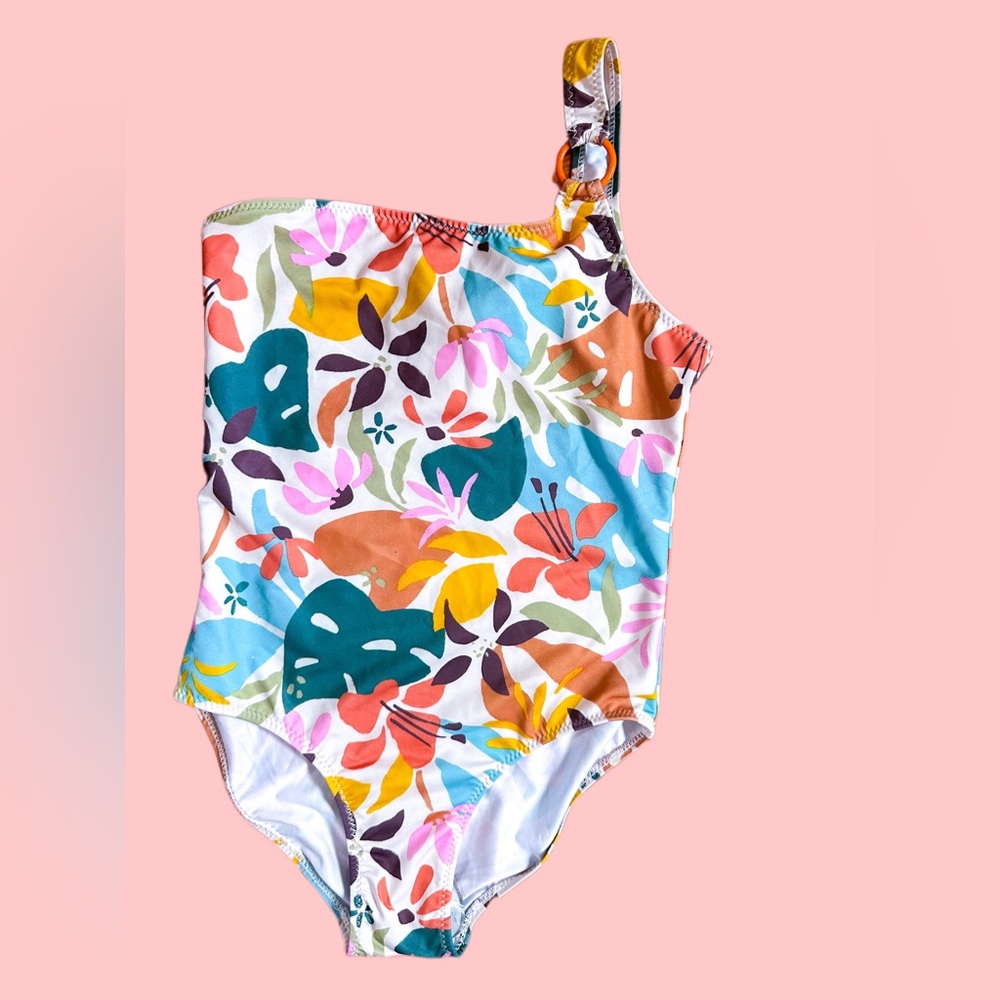 NWOT! Zara Girls One Shoulder Swimsuit - 8/9 years